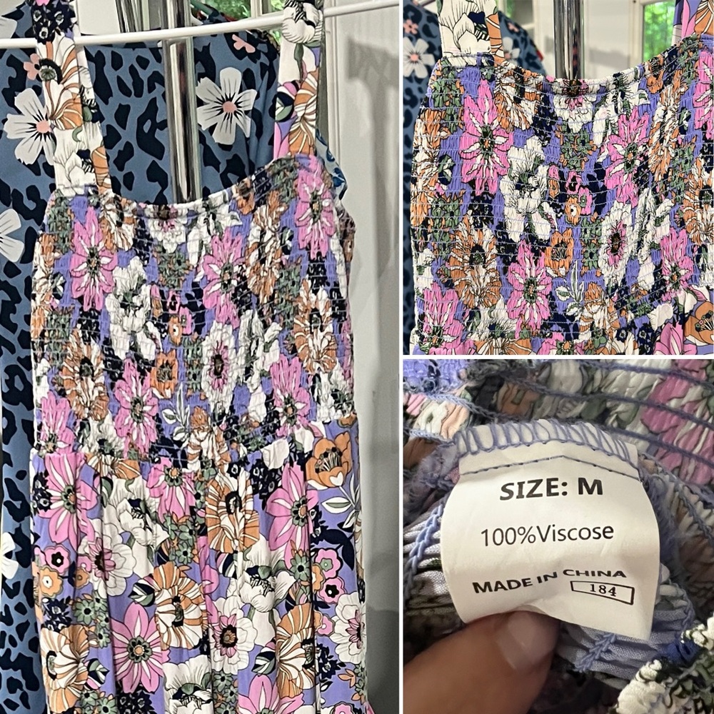 Floral Smocked Romper - Size M